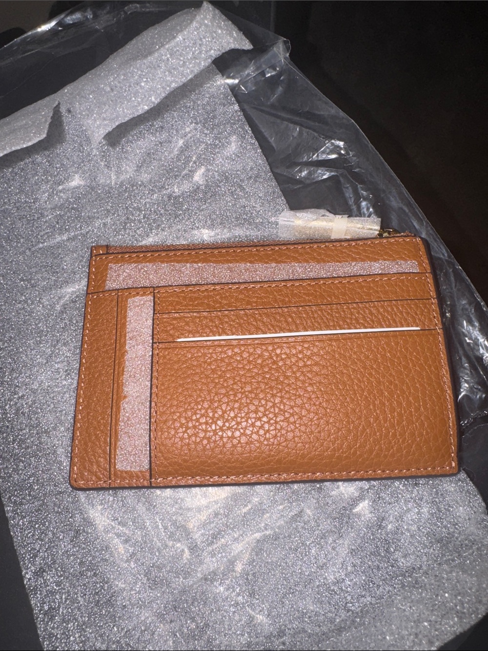 kate spade Pebbled Leather Card Case in Cognac - Picture 2 of 2